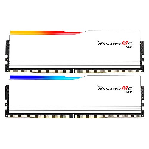 G.Skill Ripjaws M5 RGB 32 Go (2 x 16 Go) DDR5 6000 MHz CL28 - Blanc – Image 2