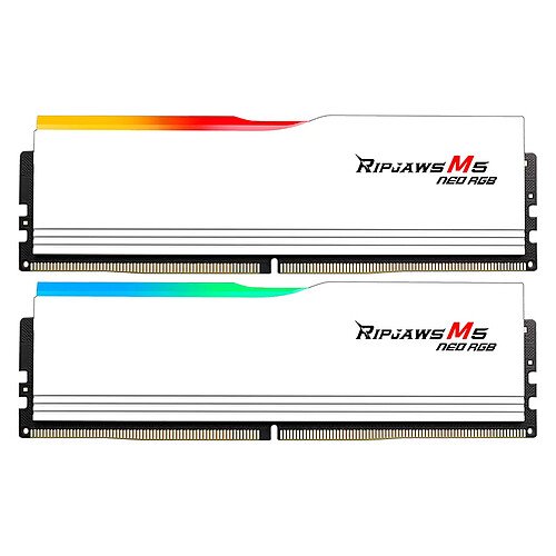 G.Skill Ripjaws M5 Neo RGB 32 Go (2 x 16 Go) DDR5 6000 MHz CL36 - Blanc – Image 2