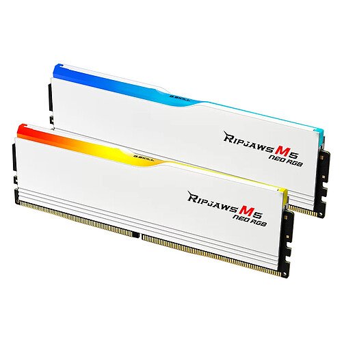 G.Skill Ripjaws M5 Neo RGB 32 Go (2 x 16 Go) DDR5 6000 MHz CL36 - Blanc – Image 3