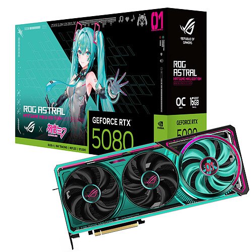 ASUS ROG Astral GeForce RTX 5080 16GB GDDR7 OC Hatsune Miku Edition